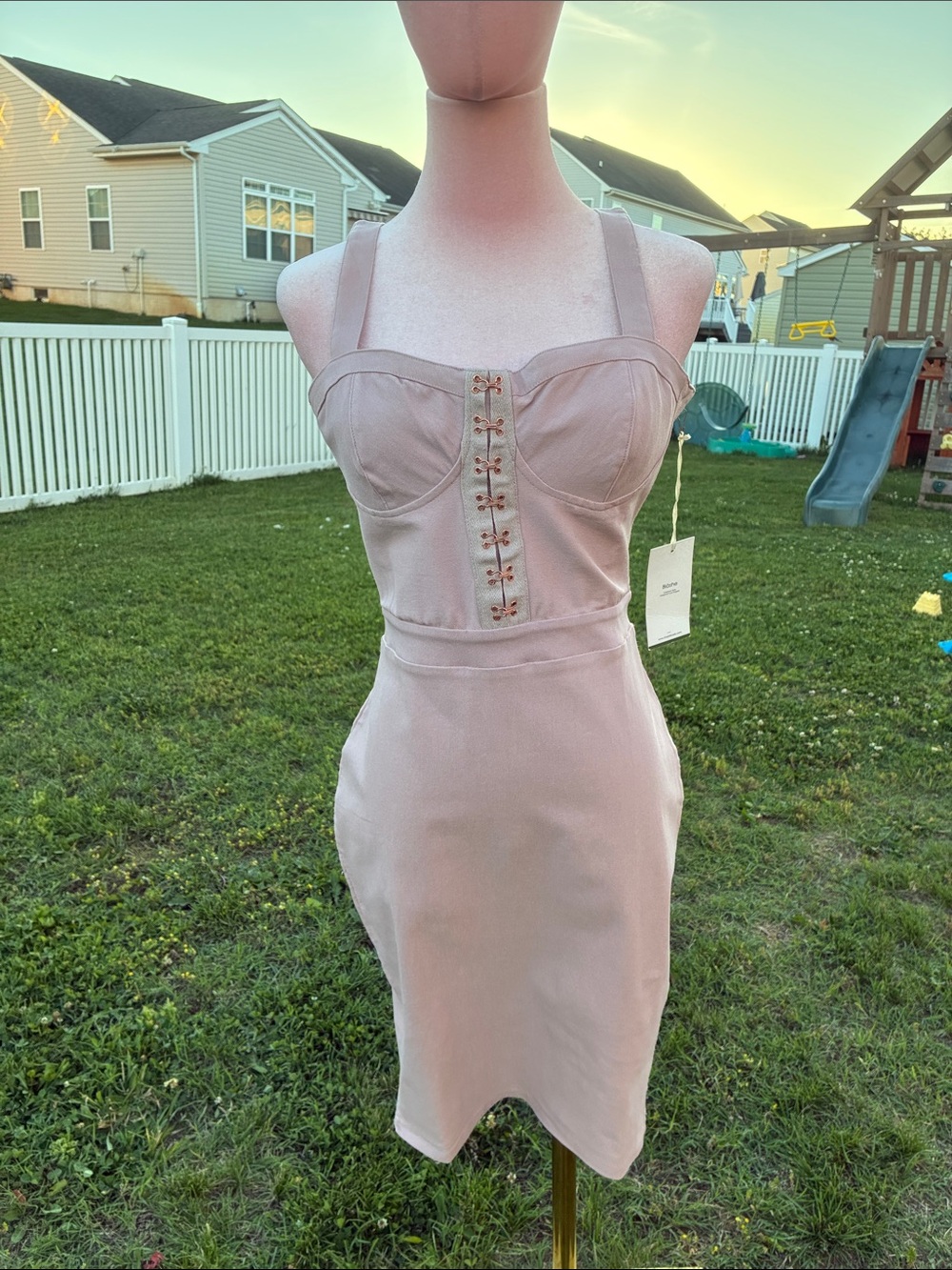 Blashe Pink Sleeveless Bodycon Dress Women’s dress Large
